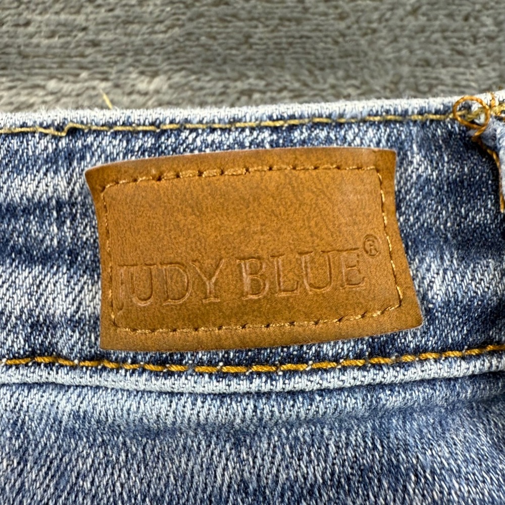 Judy Blue Slim Fit Distressed Distressed Jeans Medium Wash 9/29 High Rise - Picture 5 of 11